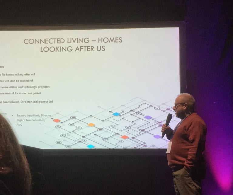 Speaking at wearable technology show in Excel London
