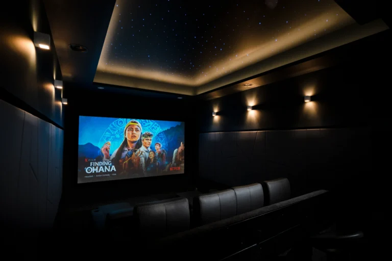 Home Cinema | Media room showing screen and Netflix