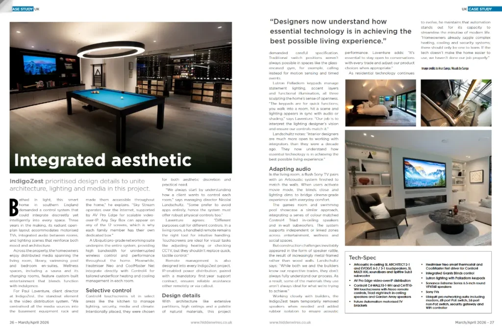 Hidden Wires Smart Home Magazine Feature